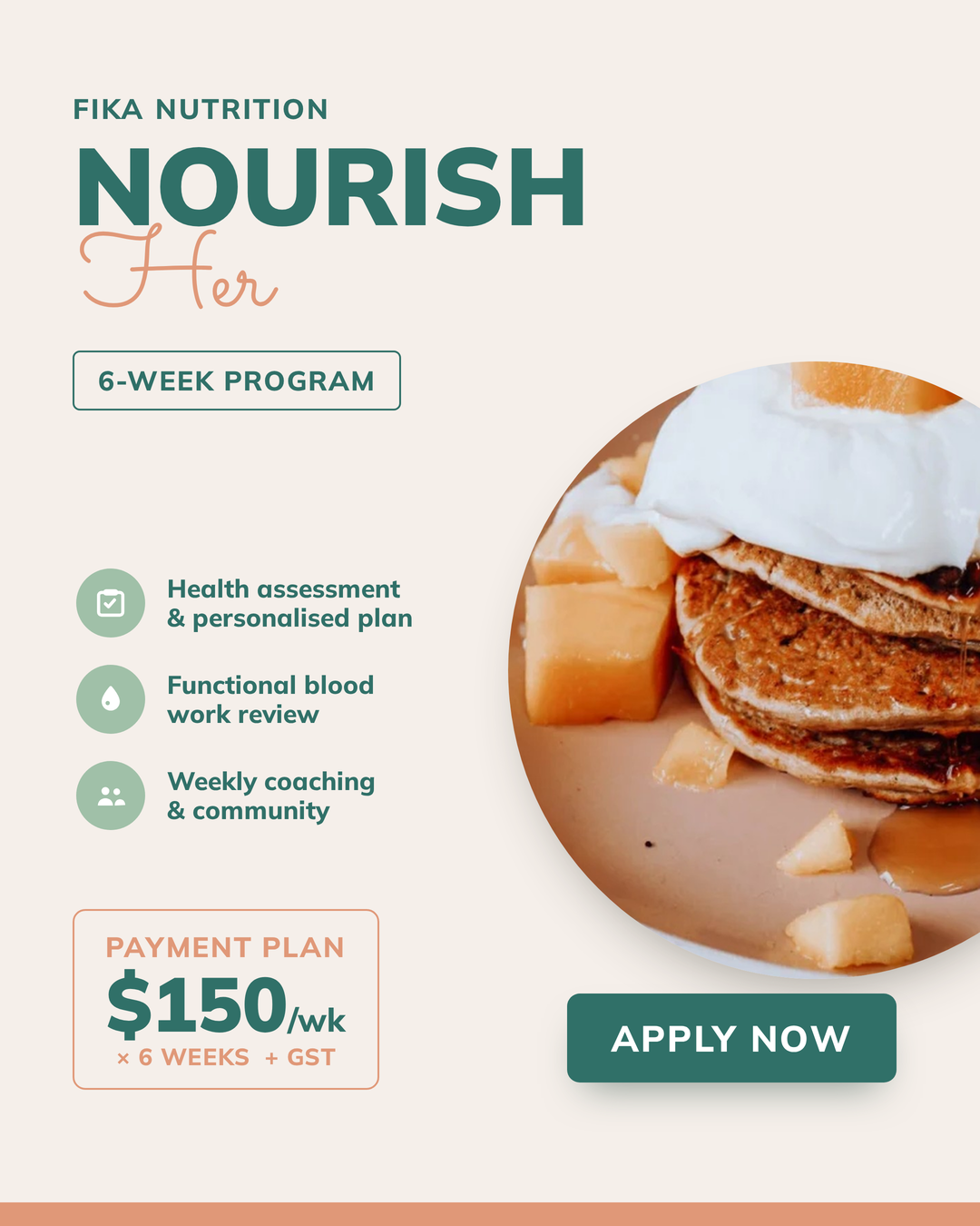 Nourish Her - 6 Week Program (payment plan)